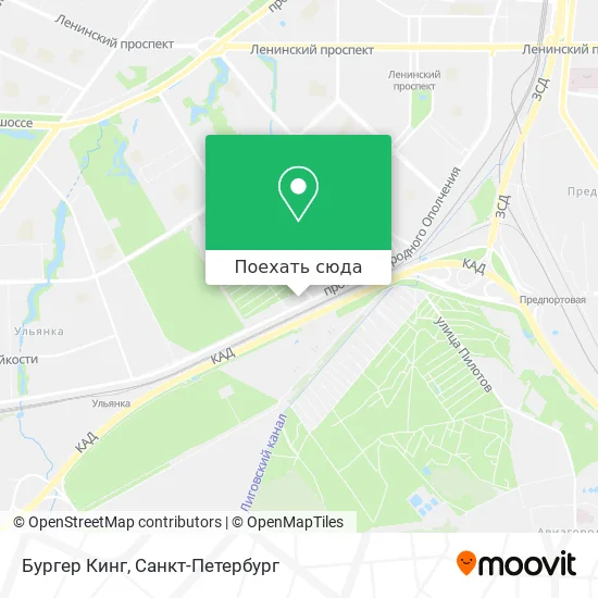 Карта Бургер Кинг