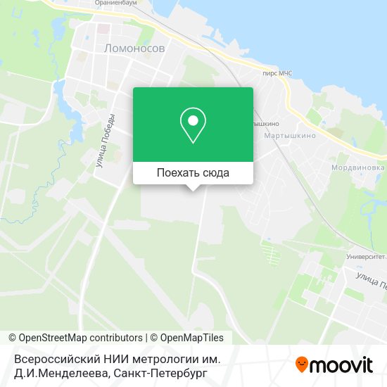 Карта Всероссийский НИИ метрологии им. Д.И.Менделеева
