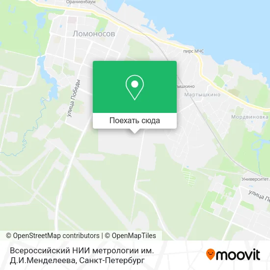 Карта Всероссийский НИИ метрологии им. Д.И.Менделеева