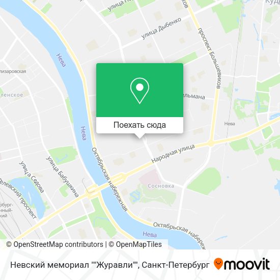 Карта Невский мемориал ""Журавли""