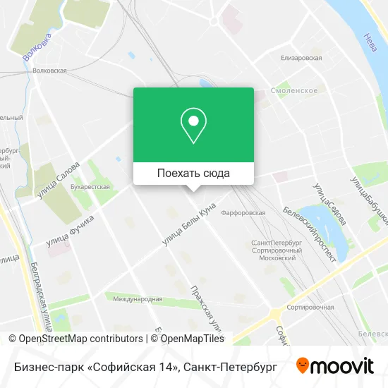 Карта Бизнес-парк «Софийская 14»
