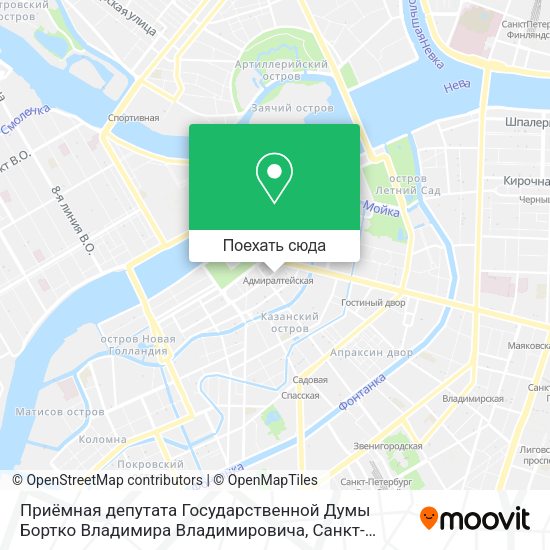 Карта Приёмная депутата Государственной Думы Бортко Владимира Владимировича