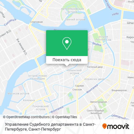 Карта Управление Судебного департамента в Санкт-Петербурге