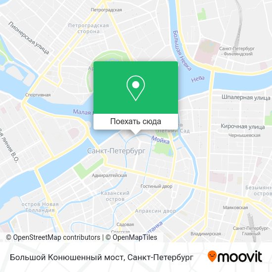 Карта Большой Конюшенный мост