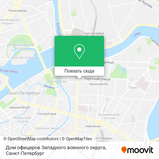Карта Дом офицеров Западного военного округа