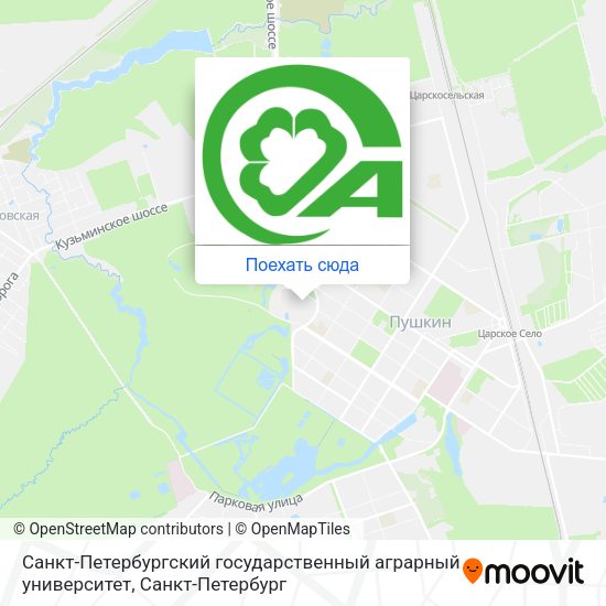 Карта Санкт-Петербургский государственный аграрный университет
