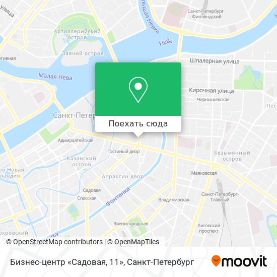 Карта Бизнес-центр «Садовая, 11»