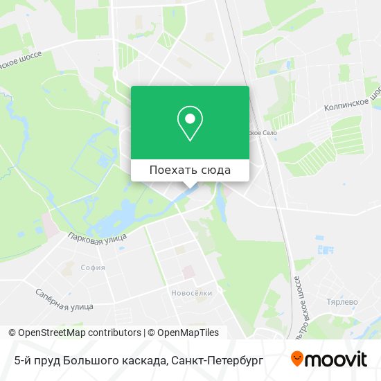 Карта 5-й пруд Большого каскада