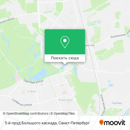 Карта 5-й пруд Большого каскада