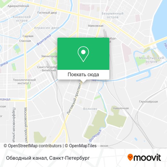 Карта Обводный канал