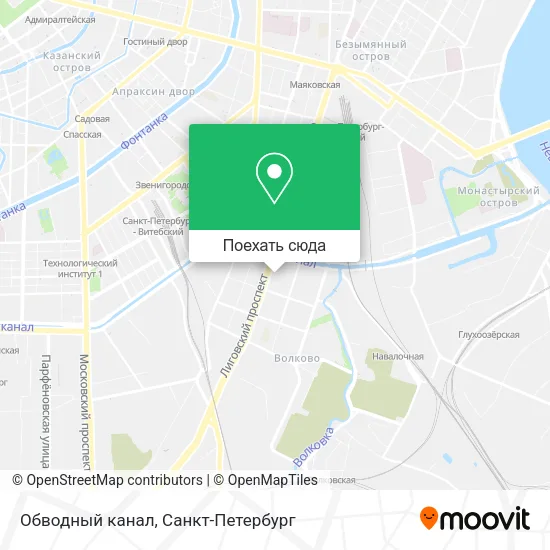 Карта Обводный канал