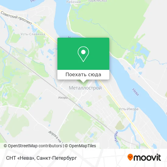 Карта СНТ «Нева»