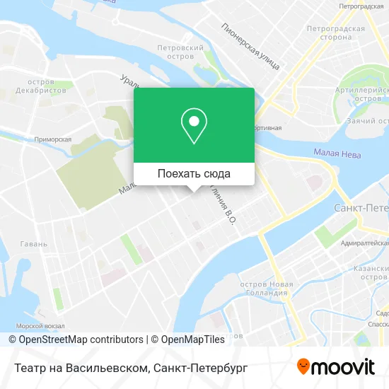 Карта Театр на Васильевском
