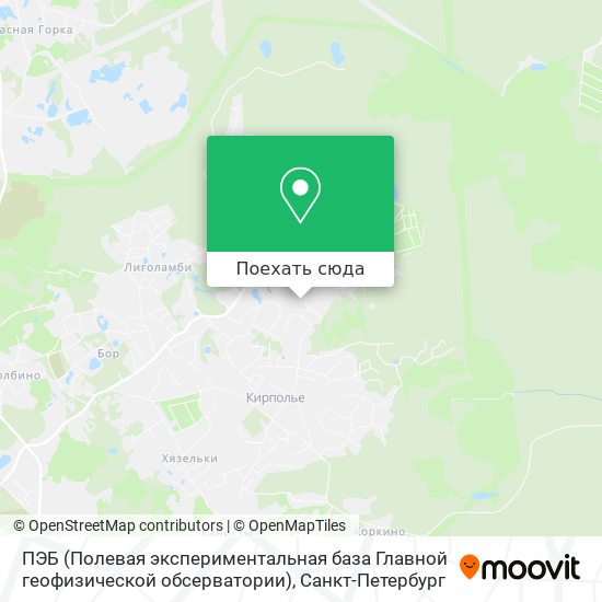 Карта ПЭБ (Полевая экспериментальная база Главной геофизической обсерватории)