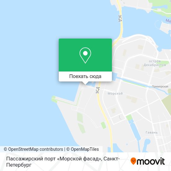 Карта Пассажирский порт «Морской фасад»