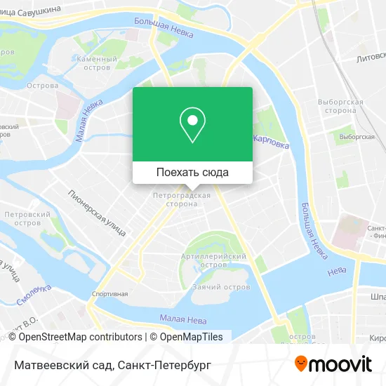 Карта Матвеевский сад