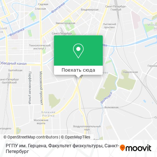 Карта РГПУ им. Герцена, Факультет физкультуры