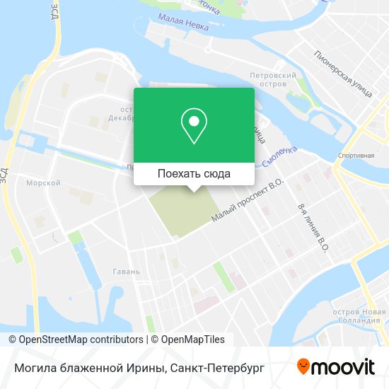 Карта Могила блаженной Ирины