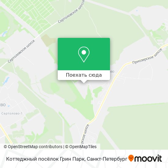 Карта Коттеджный посёлок Грин Парк