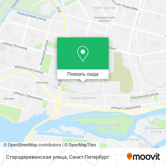 Карта Стародеревенская улица