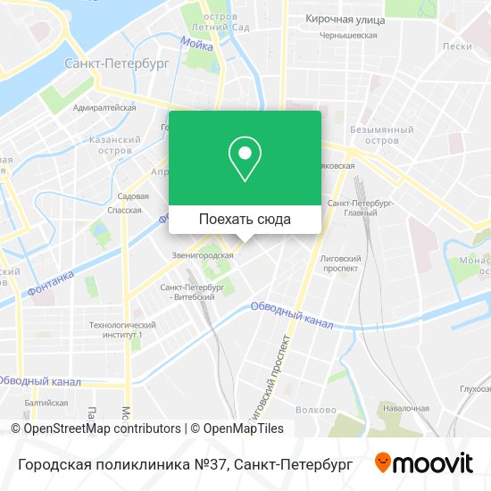 Карта Городская поликлиника №37