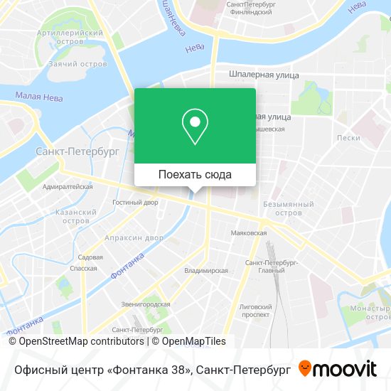 Карта Офисный центр «Фонтанка 38»