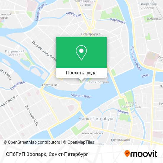 Карта СПбГУП Зоопарк
