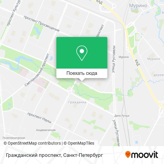 Карта гражданского проспекта в санкт петербурге