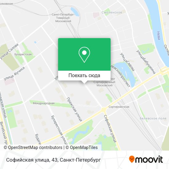 Карта Софийская улица, 43
