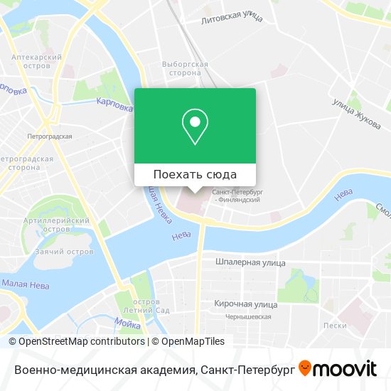 Карта Военно-медицинская академия