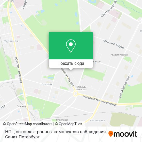 Карта НПЦ оптоэлектронных комплексов наблюдения