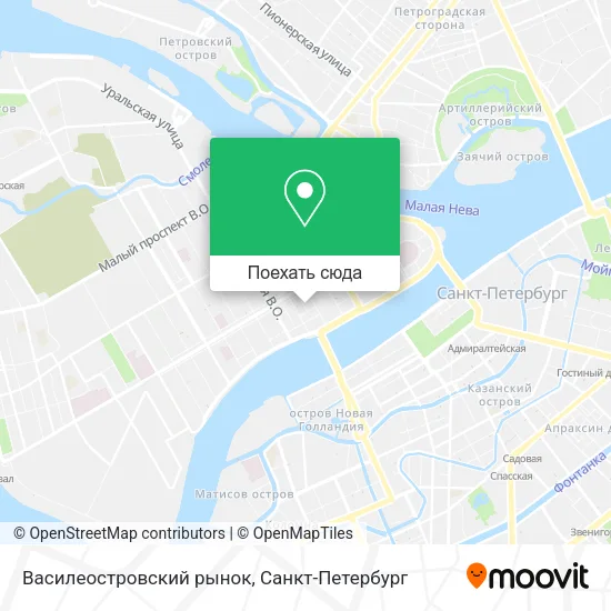 Карта Василеостровский рынок
