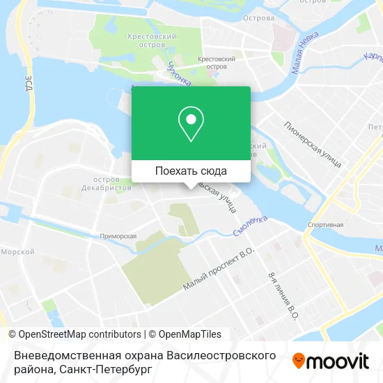 Карта Вневедомственная охрана Василеостровского района
