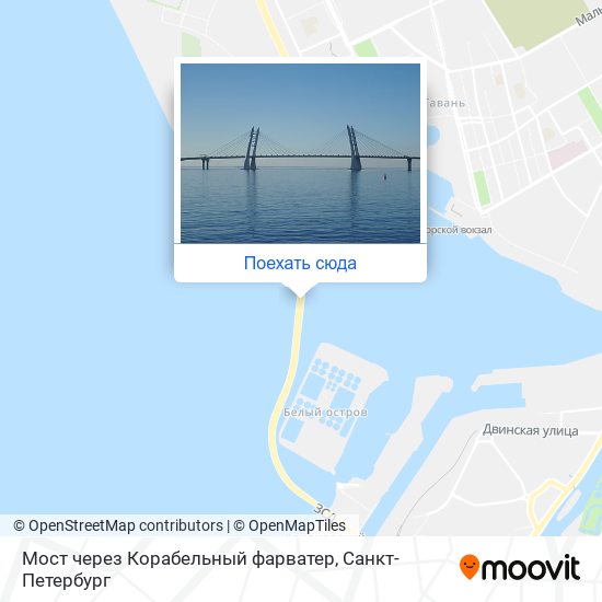 Карта Мост через Корабельный фарватер