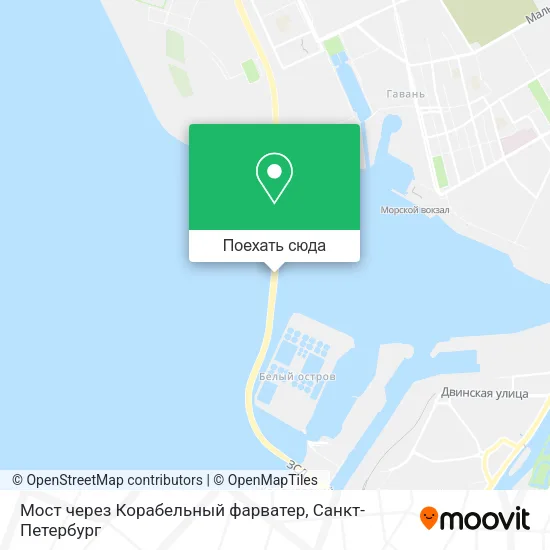 Карта Мост через Корабельный фарватер