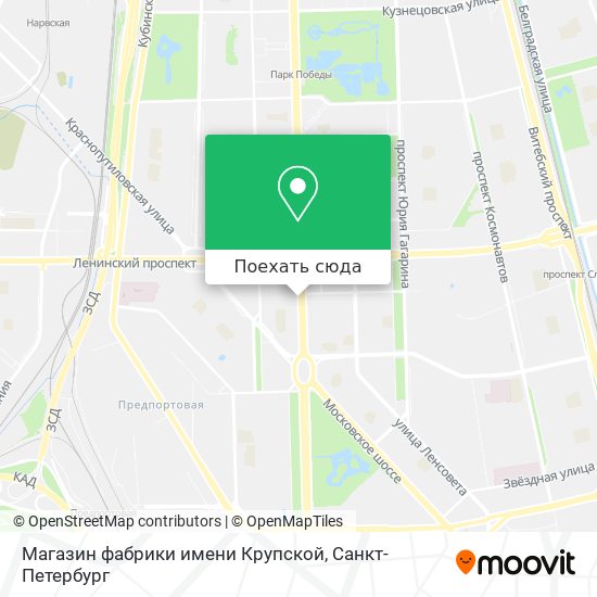 Карта Магазин фабрики имени Крупской
