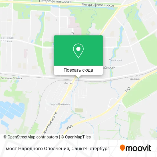 Карта мост Народного Ополчения