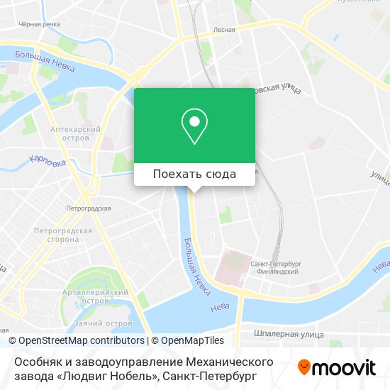 Карта Особняк и заводоуправление Механического завода «Людвиг Нобель»
