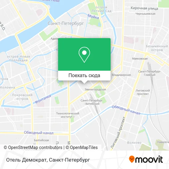 Карта Отель Демократ