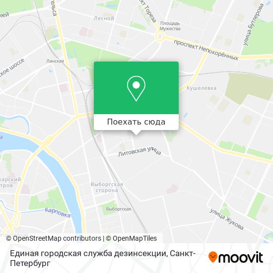 Карта Единая городская служба дезинсекции