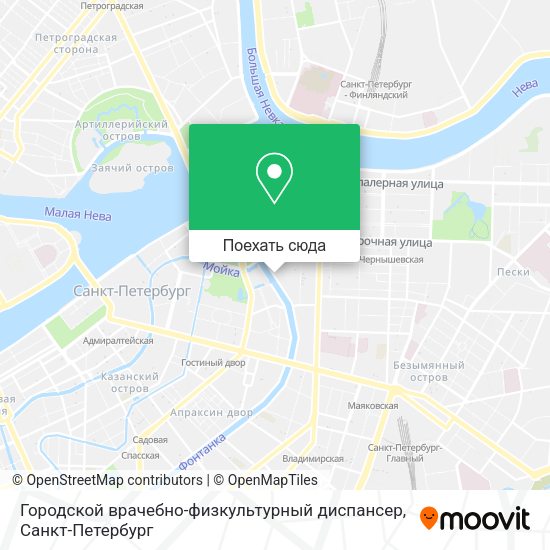 Карта Городской врачебно-физкультурный диспансер