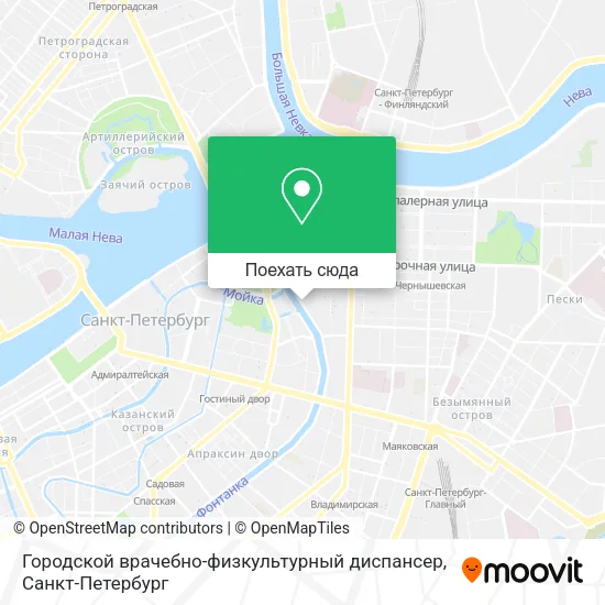 Карта Городской врачебно-физкультурный диспансер