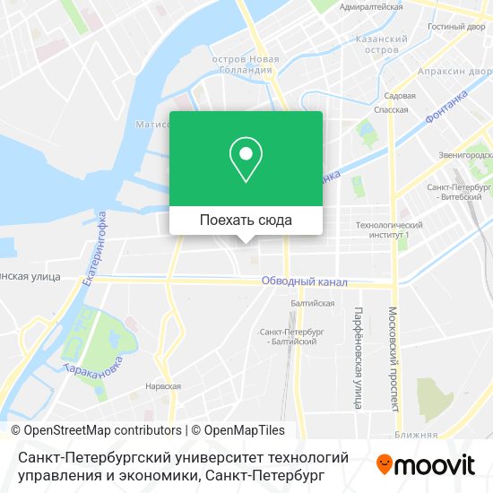 Карта Санкт-Петербургский университет технологий управления и экономики