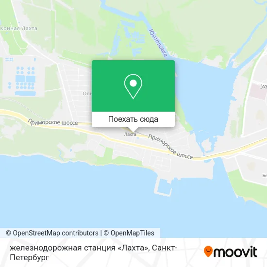 Карта железнодорожная станция «Лахта»