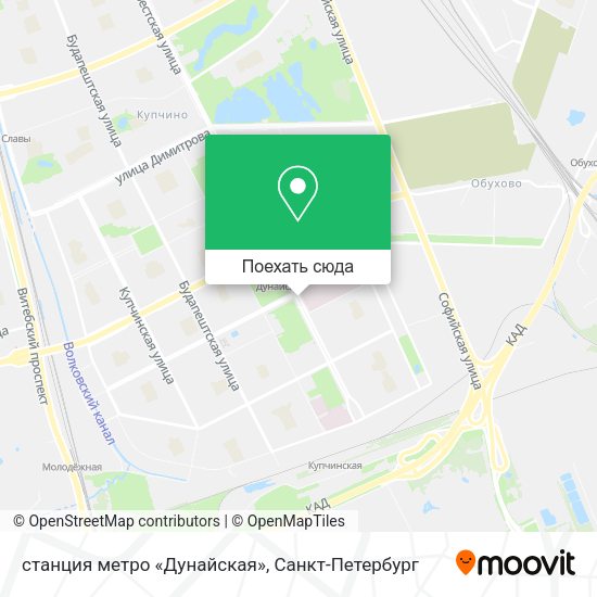 Карта станция метро «Дунайская»