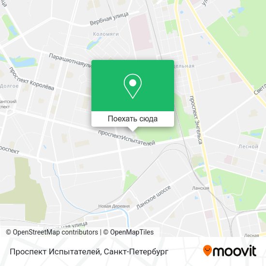Карта Проспект Испытателей
