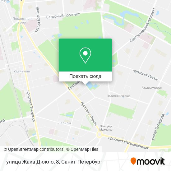 Карта улица Жака Дюкло, 8