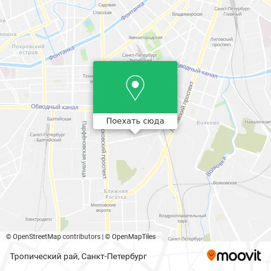 Карта Тропический рай