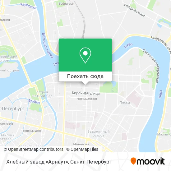 Карта Хлебный завод «Арнаут»