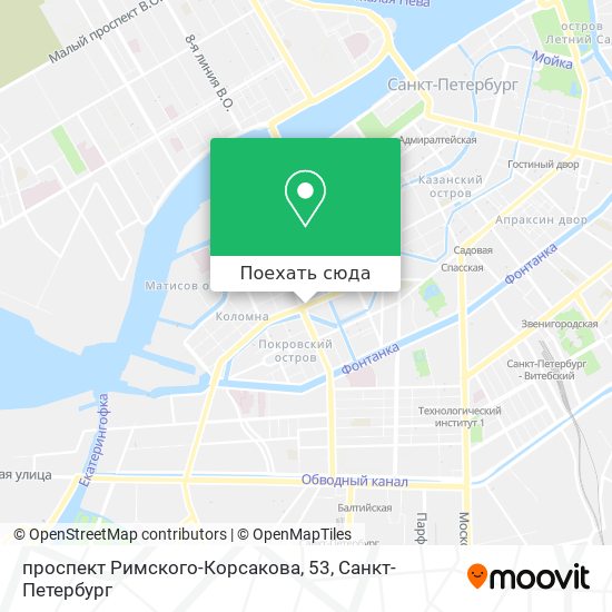 Карта проспект Римского-Корсакова, 53